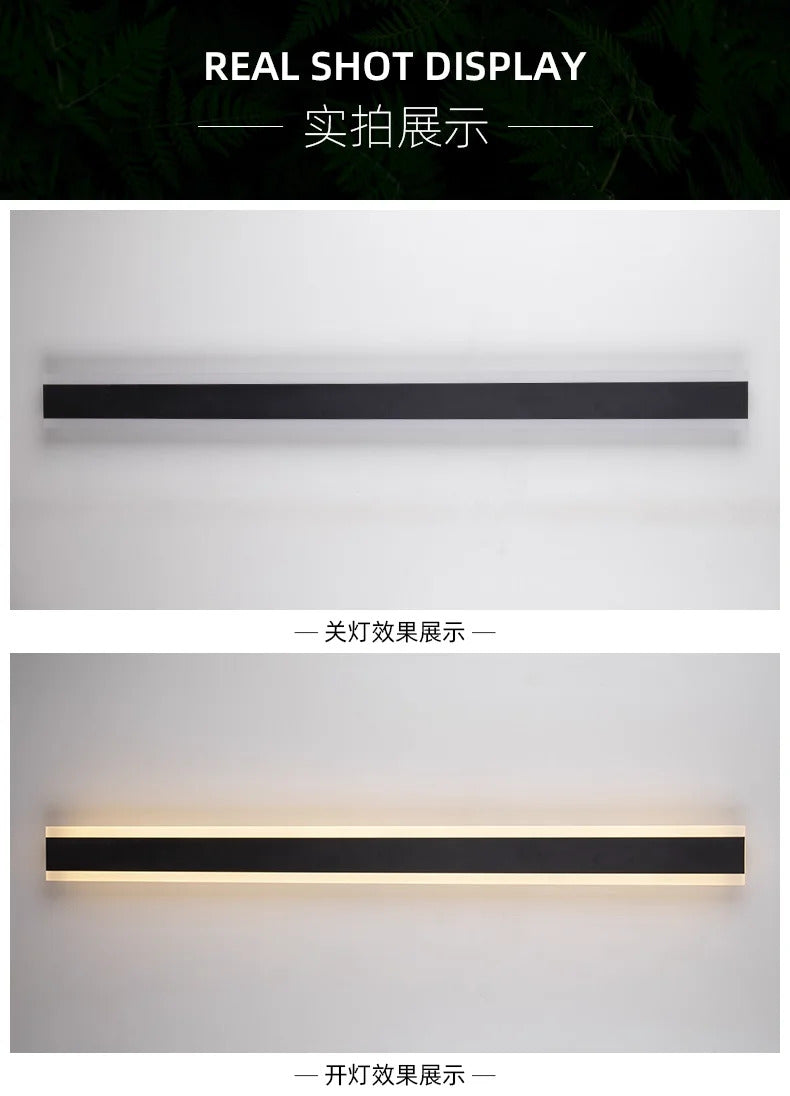 Outdoor Wall Lamps Waterproof Line Minimalist wall Lights Long Strip IP65 Wall Lights