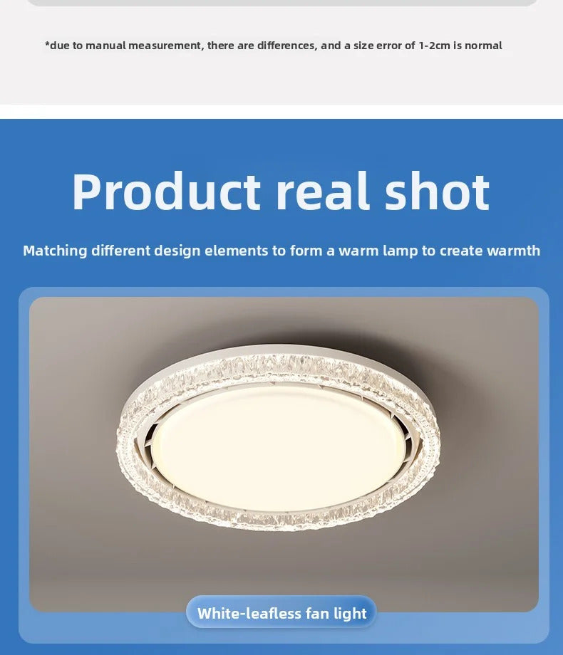 Light Luxury Bladeless Fan Light Modern Minimalist Creative Room Ceiling Light