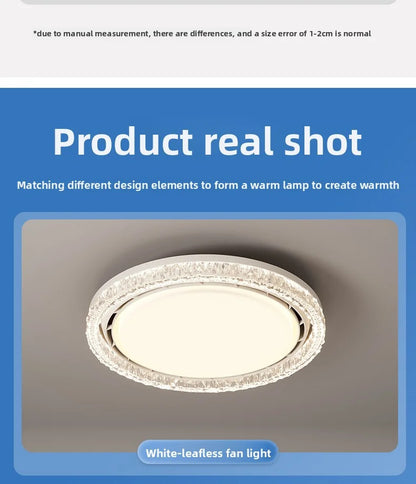 Light Luxury Bladeless Fan Light Modern Minimalist Creative Room Ceiling Light