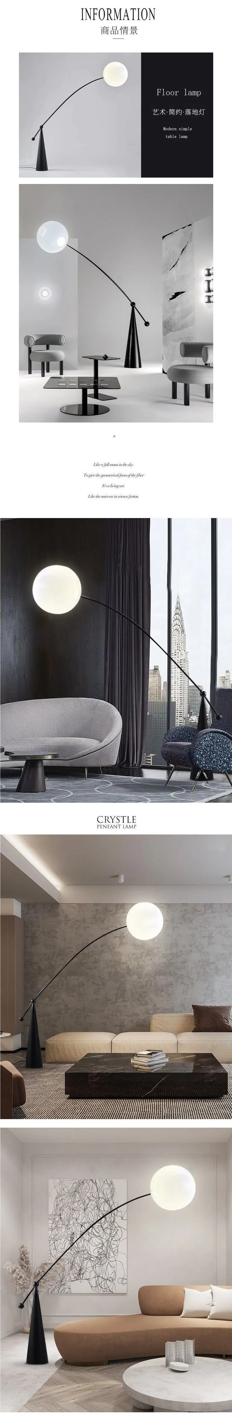 Fishing Rod Led Floor Lamp Bedroom Bedside corner floor lamp