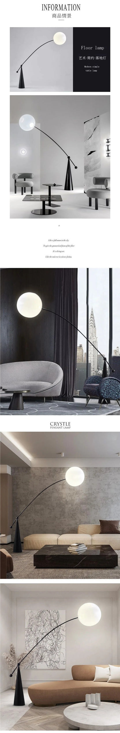 Fishing Rod Led Floor Lamp Bedroom Bedside corner floor lamp