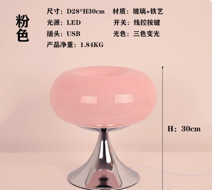 Designer Art Creative Table Lamp Bauhaus Warm Living Room Bedside Lamp LED Table Lamp Glass Decorative Study Reading Desk light