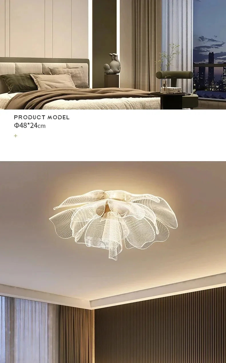 Flower Ceiling Light Bedroom Entrance Hallway Dining Room Lighting Fixture