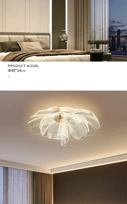 Flower Ceiling Light Bedroom Entrance Hallway Dining Room Lighting Fixture