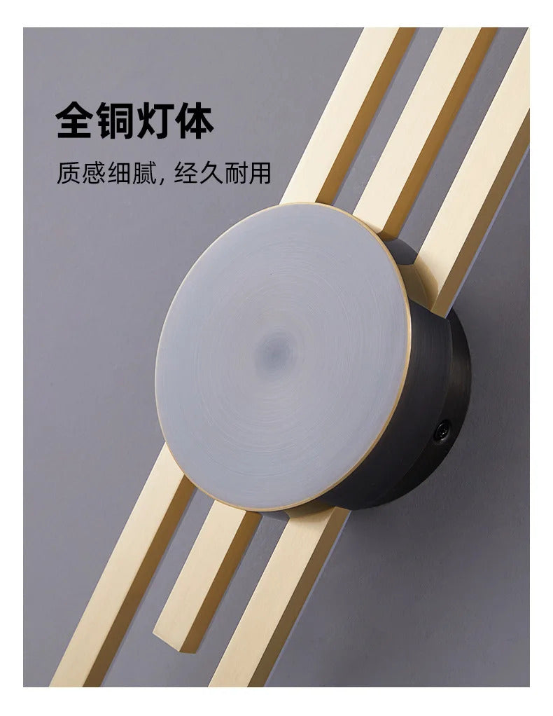 Modern Long Wall Lamp luxury minimalist black gold background LED Wall lights