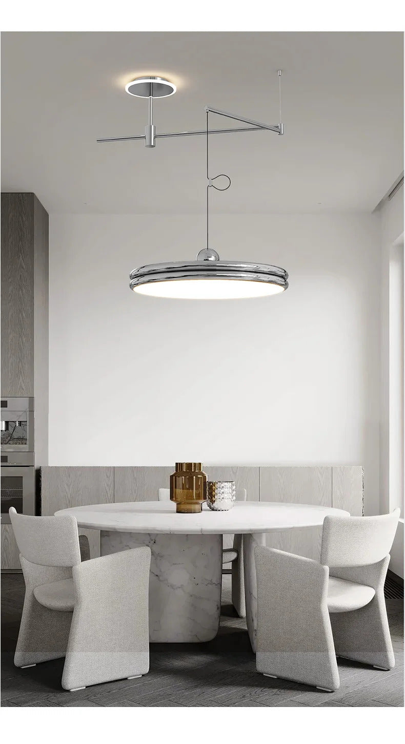 Dining table light modern chandelier Round Reading Desk Light