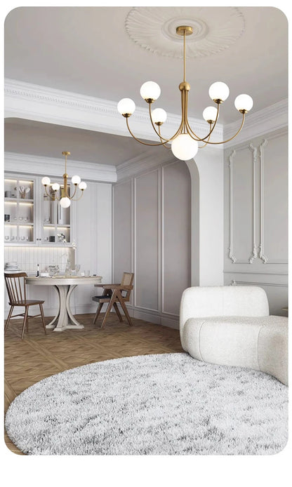 Nordic glass Pendant lamp French Gold chandelier