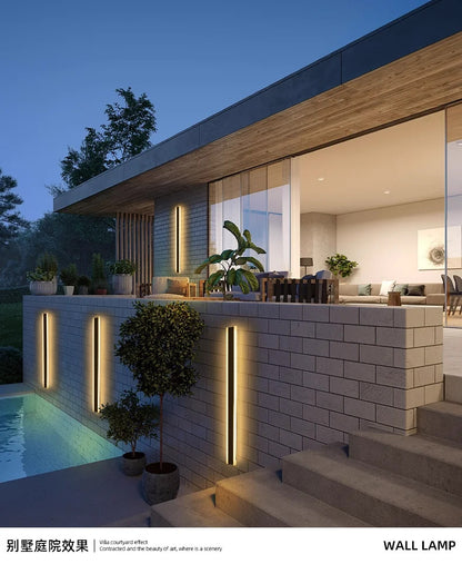 Outdoor Wall Lamps Waterproof Line Minimalist wall Lights Long Strip IP65 Wall Lights