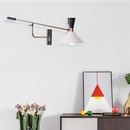 Danish design swing Arm wall light American Long Arm Adjustable Sconce Lamp