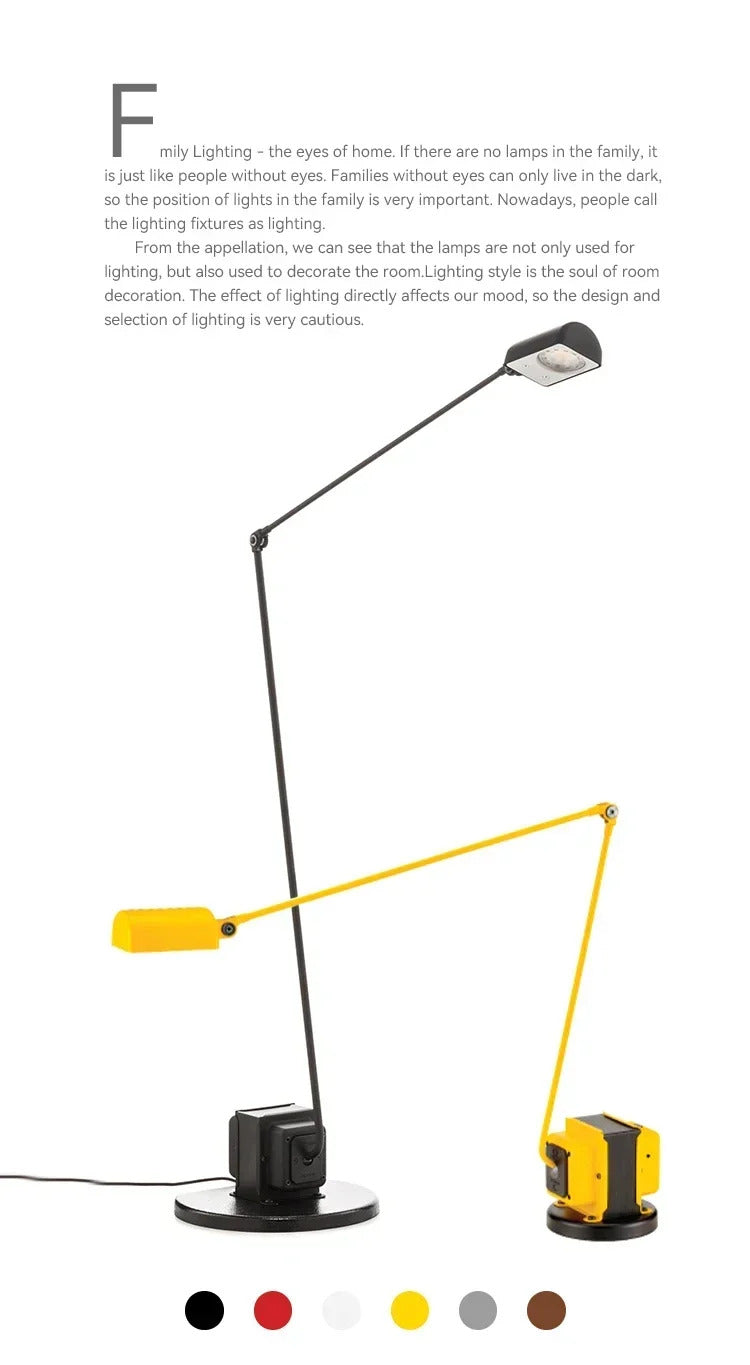 Modern Minimalist Floor Lamp Creative Bedroom Room Office Light Minimalist Study Eye Protection Reading Black Standing Light