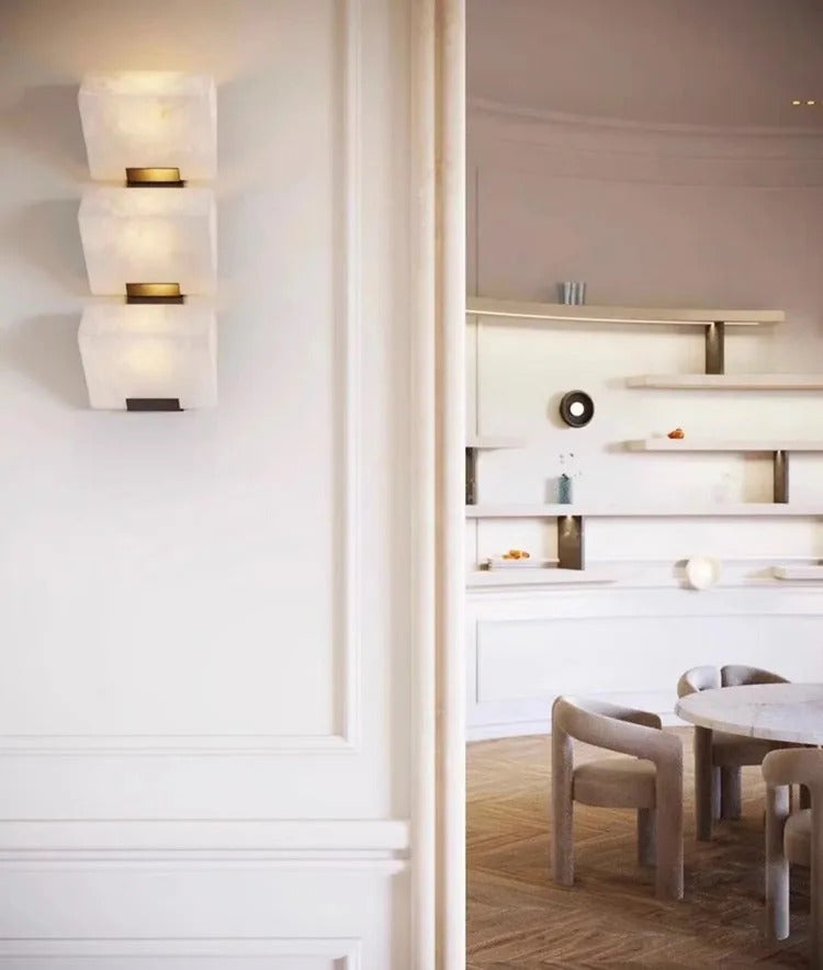 Modern Texture White Marble outdoor wall lamp corridor entry hall hotel bedside night lamp