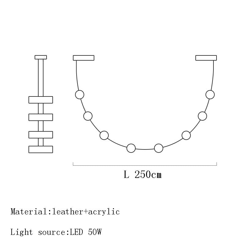 Nordic Leather Chandelier Designer Lighting