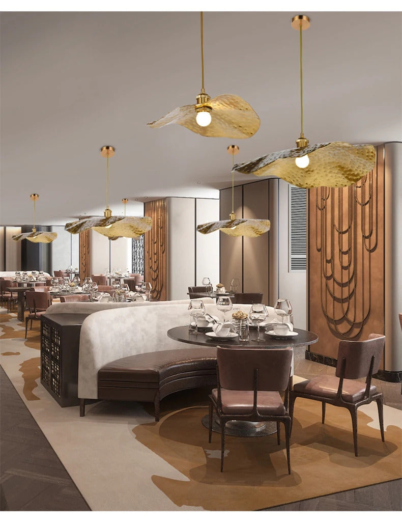 Hammered Brass Suspension Llight  retro pendant light