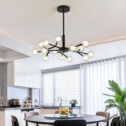 Nordic molecular chandelier G4 bulb ball chandelier