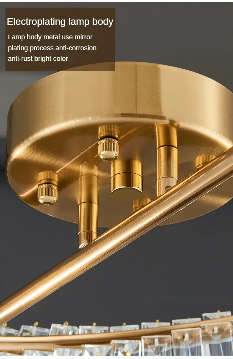 Luxury Crystal Ceiling Lamp Living Room Bedroom Lamp