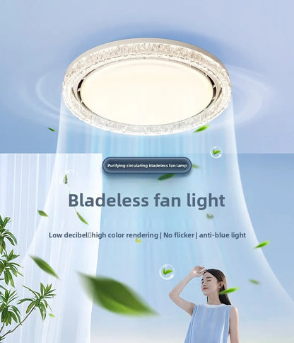 Light Luxury Bladeless Fan Light Modern Minimalist Creative Room Ceiling Light