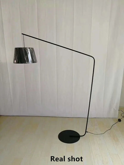 Nordic Black Fishing Floor Lamps for Living Room Sofa Corner Standing Lights