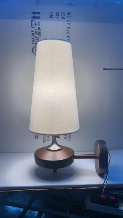 French Vintage Solid Wood Wall Lamp Luxury Retro Bedside sconce light