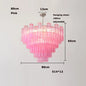 Pink Clear Glass Tube French Design Led Chandelier Lighting Hanging Lamp Lustre Suspension Luminaire Lamp For Dinning Room Decor