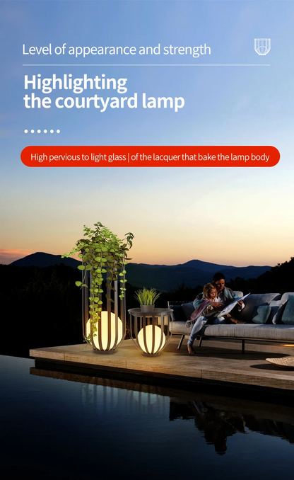 Outdoor Waterproof Lawn Lamps Solar Courtyard Balcony Garden Plant Flowerpot LED lamp