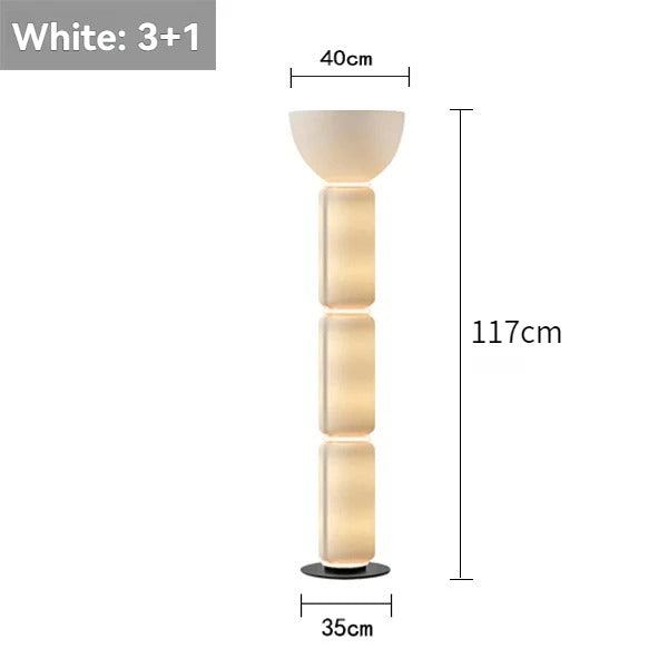 Italy Design LED Floor Lights Heavy Glass Modern Bright Floor Lamps