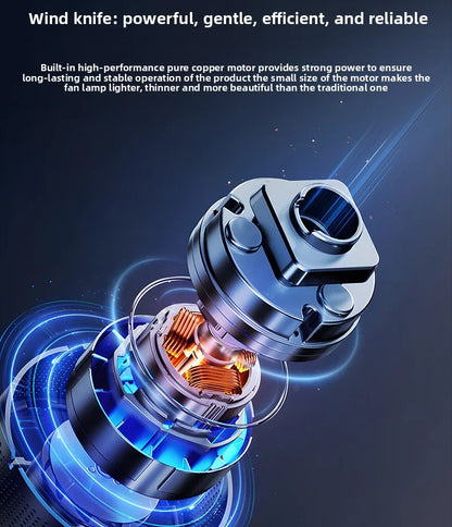 Light Luxury Bladeless Fan Light Modern Minimalist Creative Room Ceiling Light