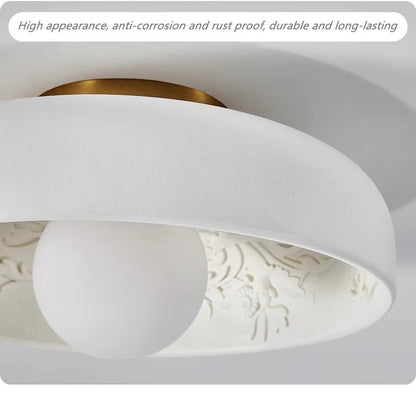 French Resin Ceiling Light Balcony Bedroom Corridor Lighting Fixture