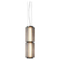 Restaurant Long Stripe Pendant Light Smoke Gray Glass Lampshade Nordic Led Hanging Light