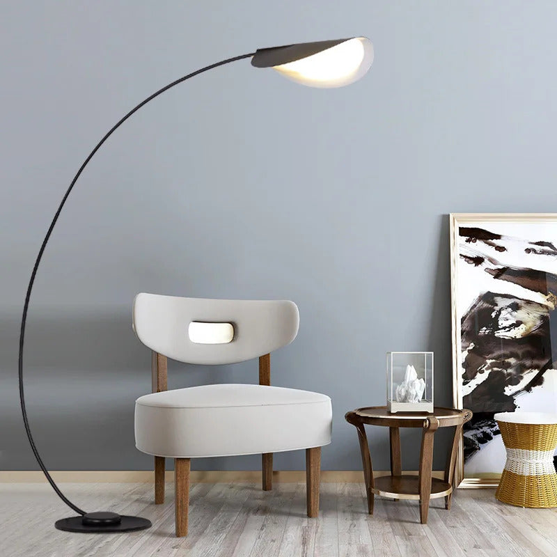 Modern Fishing floor Lamp Creative Black minimalist Living Room corner sofa standing light