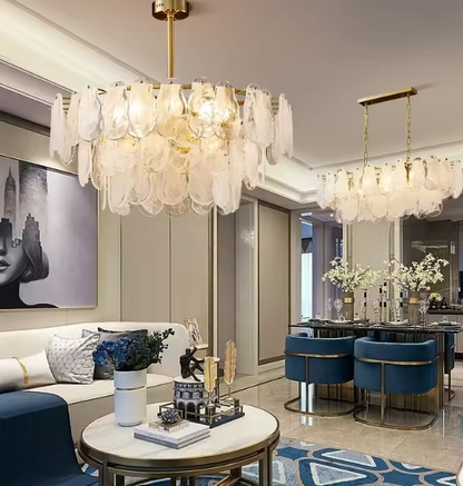 modern chandelier lighting fixture glass hanging pendant light
