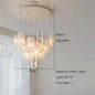 Nordic Cream Style Glass Pendant Lamp Luxury stair chandelier