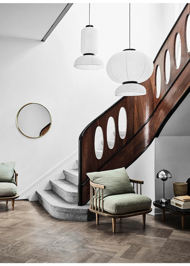 Wabi-sabi Pendant Lamp Rice Paper Pendant Light for Living Room Bedroom Restaurant Home Decor Japan Style Chandelier