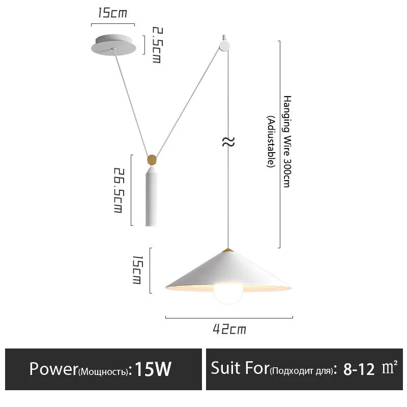 Modern minimalist Linear pendant light Nordic Industrial hanging light