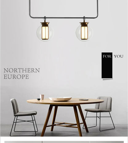 Bai Chandelier Postmodern crossbar design glass ball light