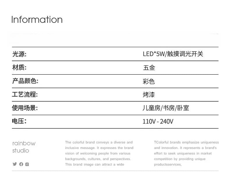 Memphis Mushroom Iron Art LED Table Lamps with Touch Switch USB Charging Desk Lights Living Room Bedroom Office Restaurant Study