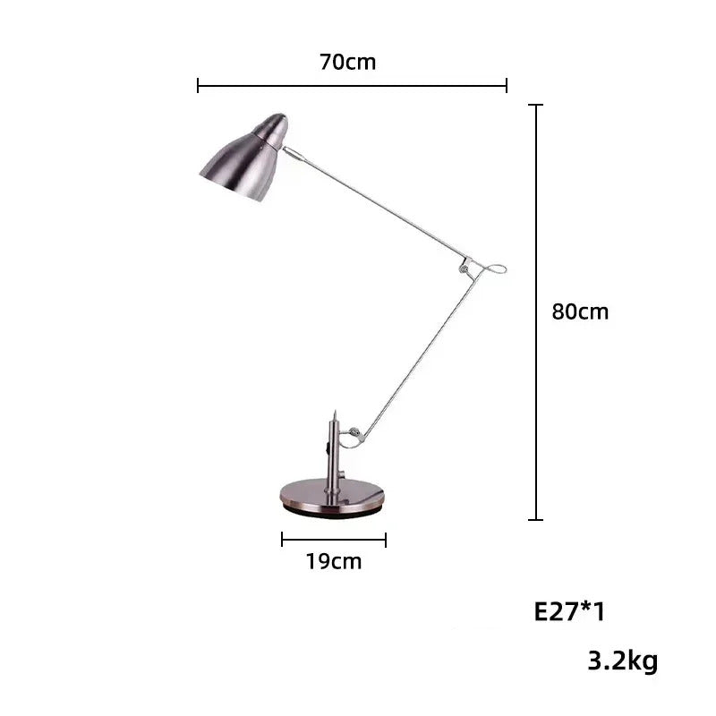 Swing Long Arm Table Lamp Flexible Adjustable Aluminum Desk Light with E27 Bulb led floor lamp