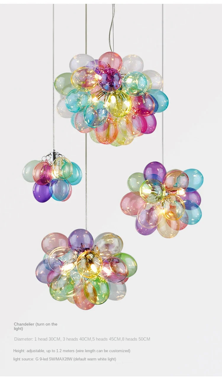 Gross glass bubble Pendant lamp bedroom kitchen island light