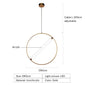 Round Suspension lamp Post-modern ring pendant light