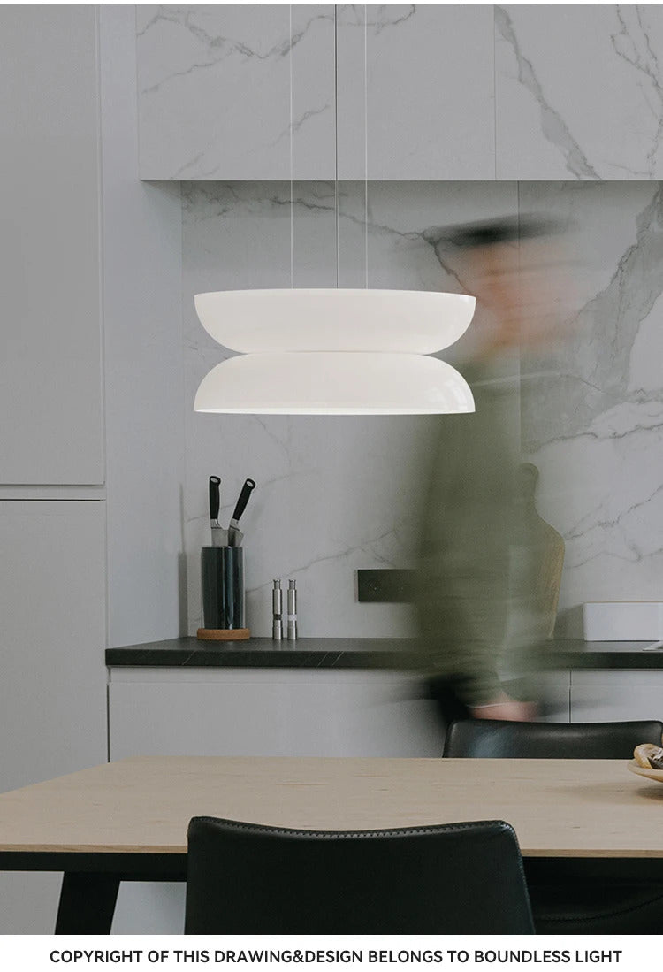 Pablo White Glass Shade Pendant Lights Desinger Nordic Led Bedside Lamp