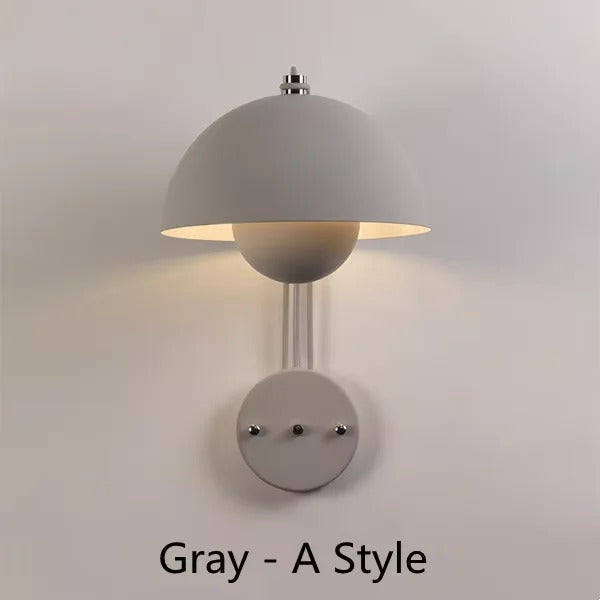 Nordic colorful Bud Wall Lamps Mushroom cute wall sconce bedside night light
