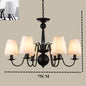 Ameican Black Rustic Chandelier Hotel Salon Hanging Lamp