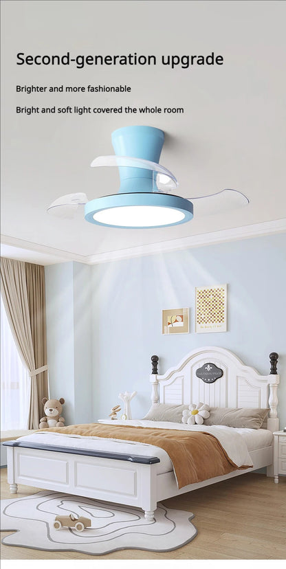 Children'S Room Invisible Fan Light Bedroom Quiet Ceiling Fan Light