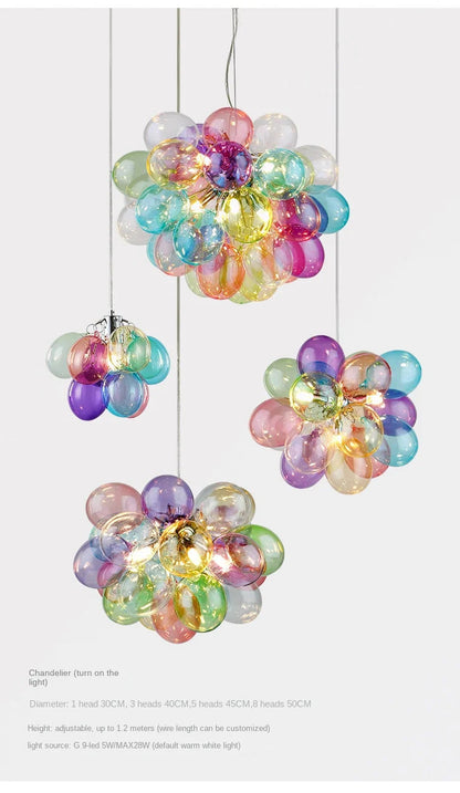 Gross glass bubble Pendant lamp bedroom kitchen island light