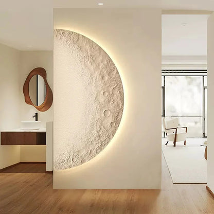 Moon Wall Painting Lamp Creative Minimalist Background wall sconce Wall picture light
