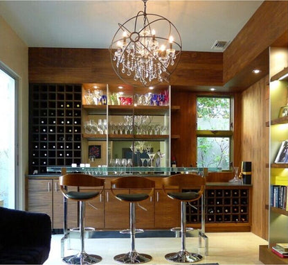 Rustic Orb Chandelier farmhouse kitchen Island light