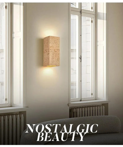 Nordic cave stone wall lamp Square outdoor Wall Lamp Cement Sconce Light LED