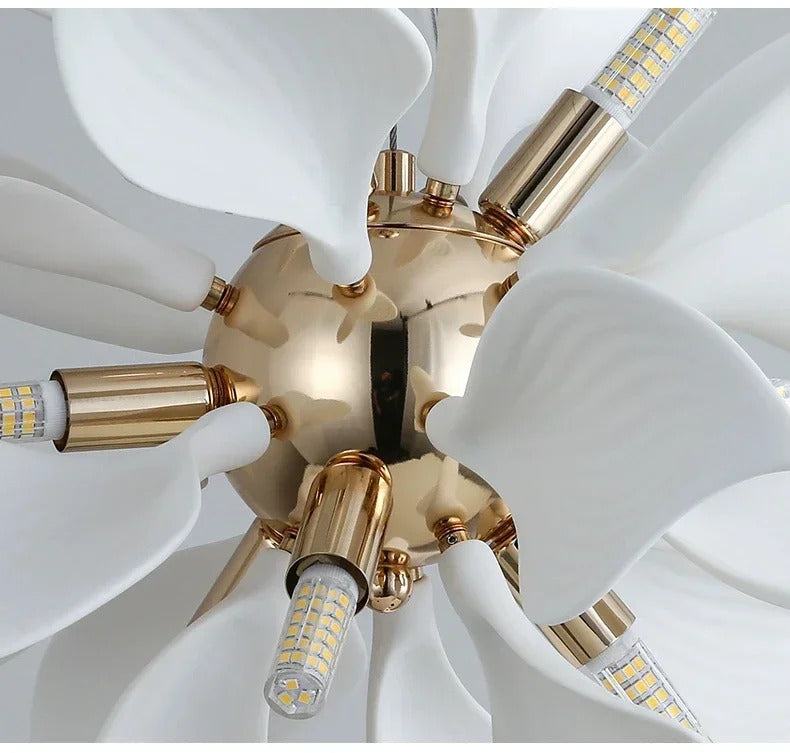 Nordic Petal chandelier Luxury Ceramic Pendant Lamp