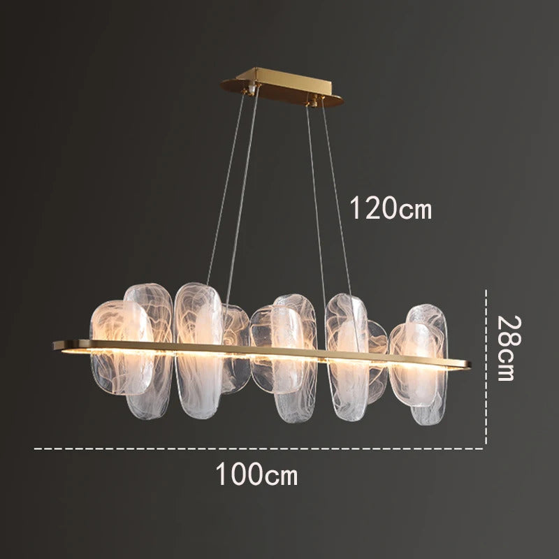 Modern Luxury crystals Ring Chandelier Italian designer glass golden pendant light