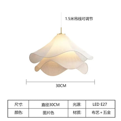 Lia Pendant lamp Nordic white fabric pendant light