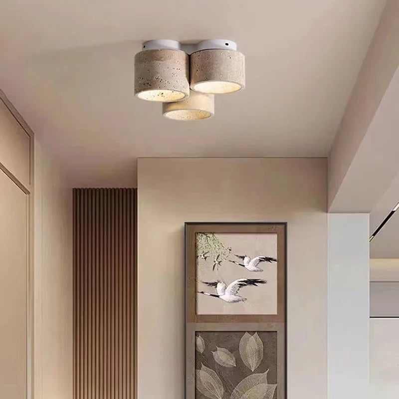 Trio Travertine Ceiling Light